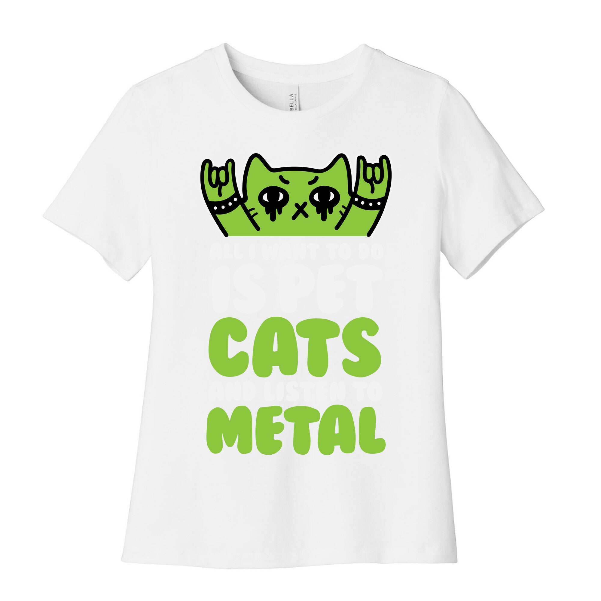 All I Want To Do Is Pet Cats And Listen To Metal Women's Cotton Tee